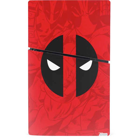 Marvel Deadpool Deadpool Emblem PS5 Slim Digital Edition Console Skin